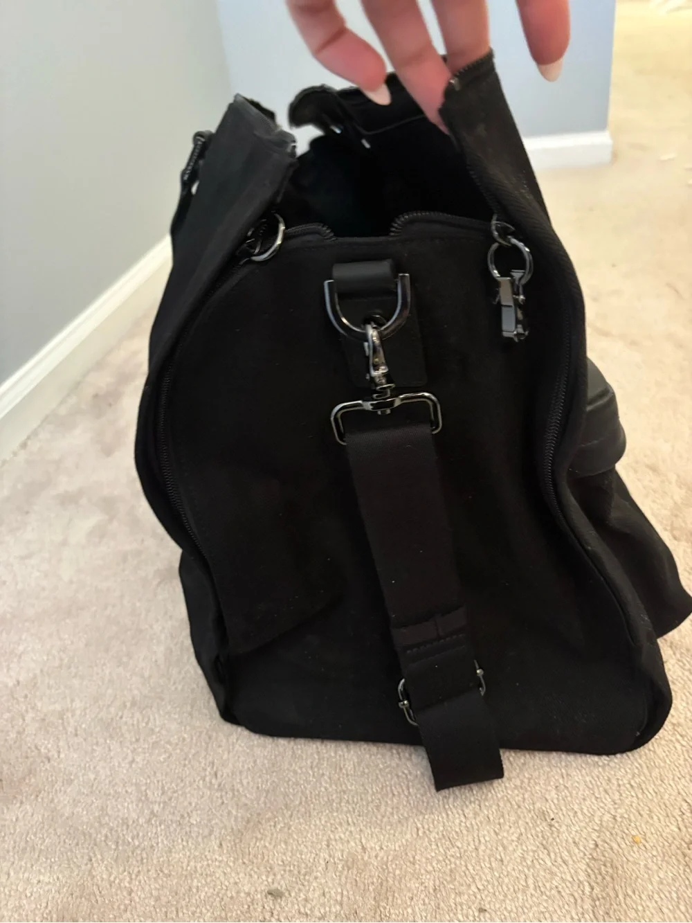 Black Men's Dual-Pocket Briefcase